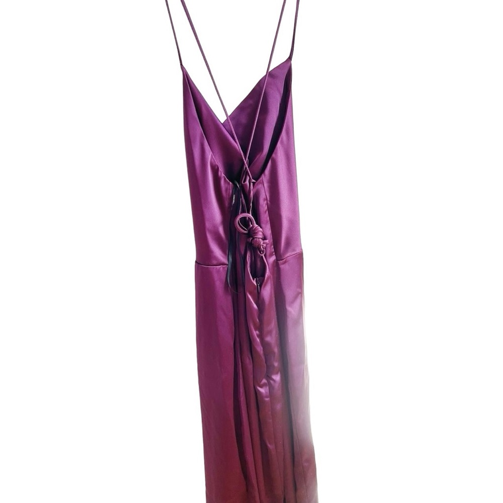 Dark Purple satin dress - Picture 3 of 4